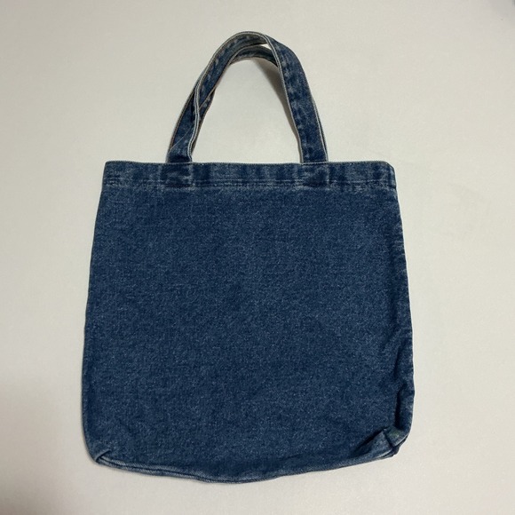 Denim Tote Bag Handbag Small Blue Casual Everyday Purse - Picture 1 of 5